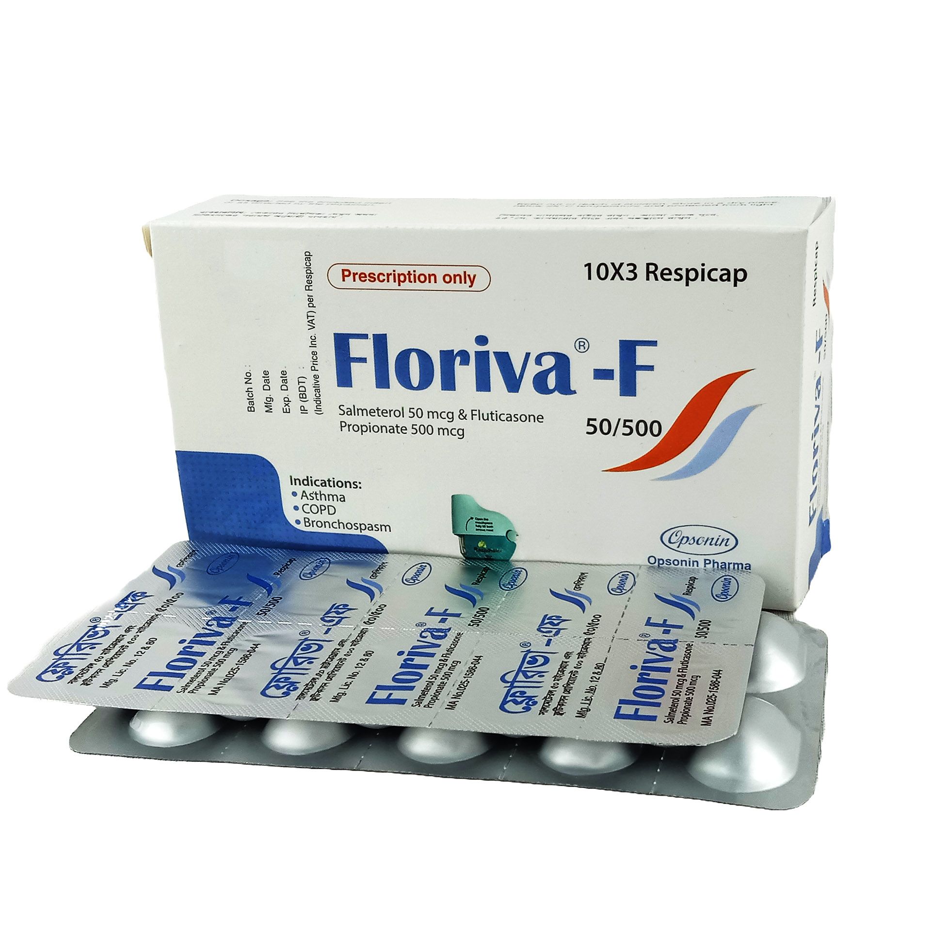 Floriva-F 50/500 Bexicap 50mcg+500mcg Capsule
