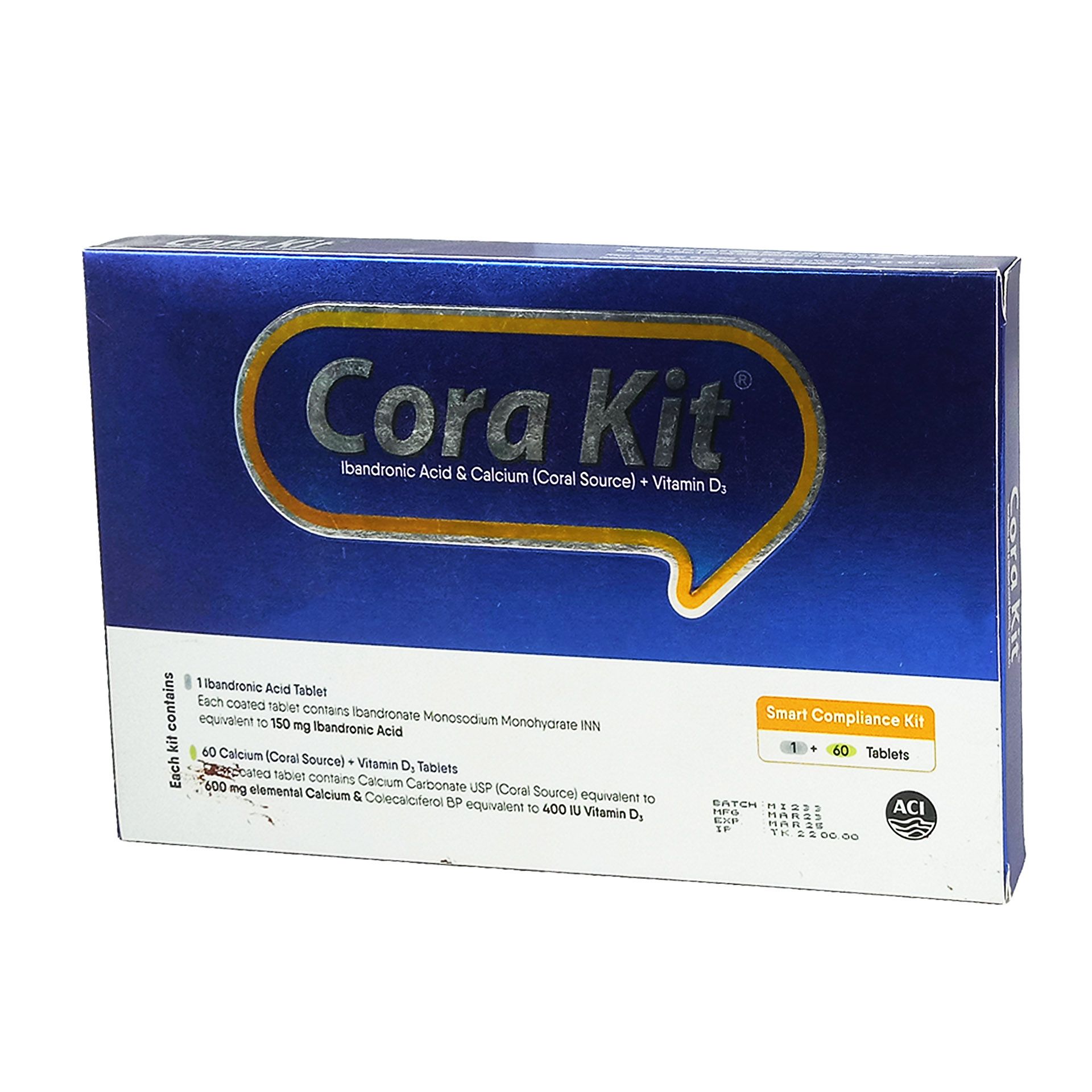 Cora Kit 150mg+600mg+400IU Tablet