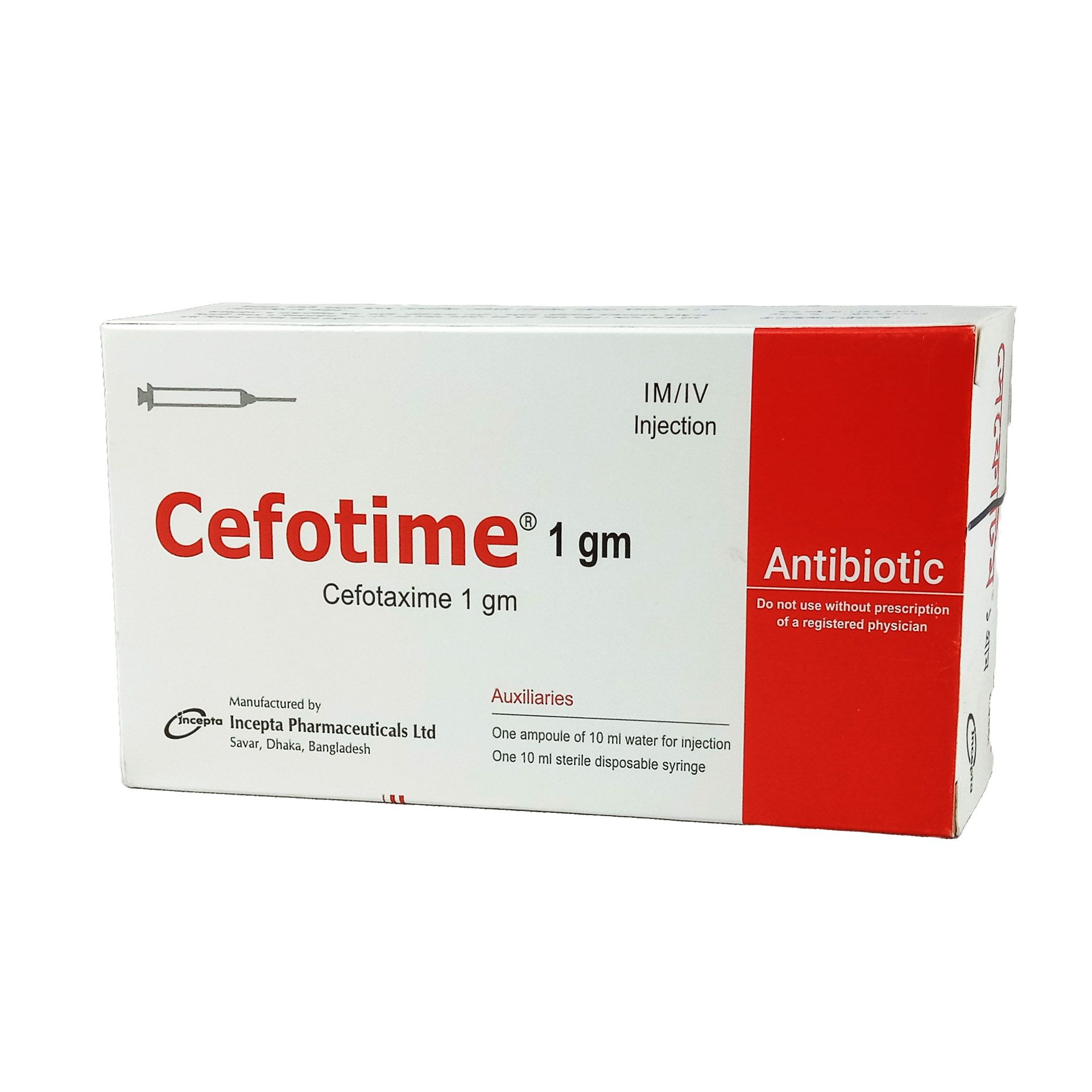 Cefotime 1gm IV/IM 1gm/vial Injection