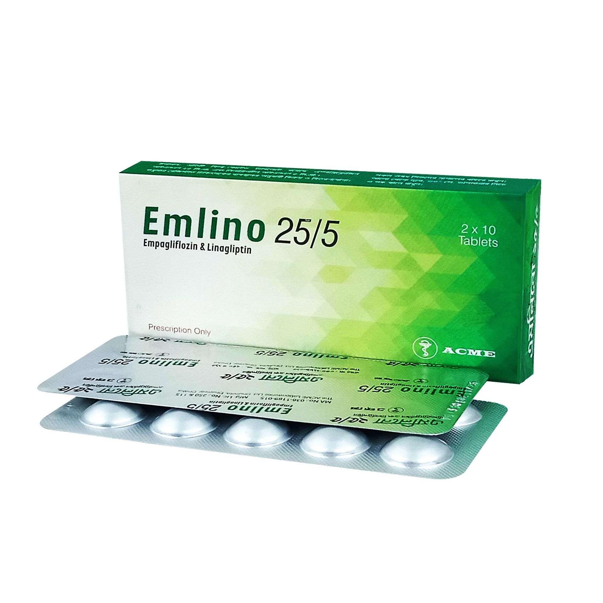 Emlino 25/5 25mg+5mg Tablet