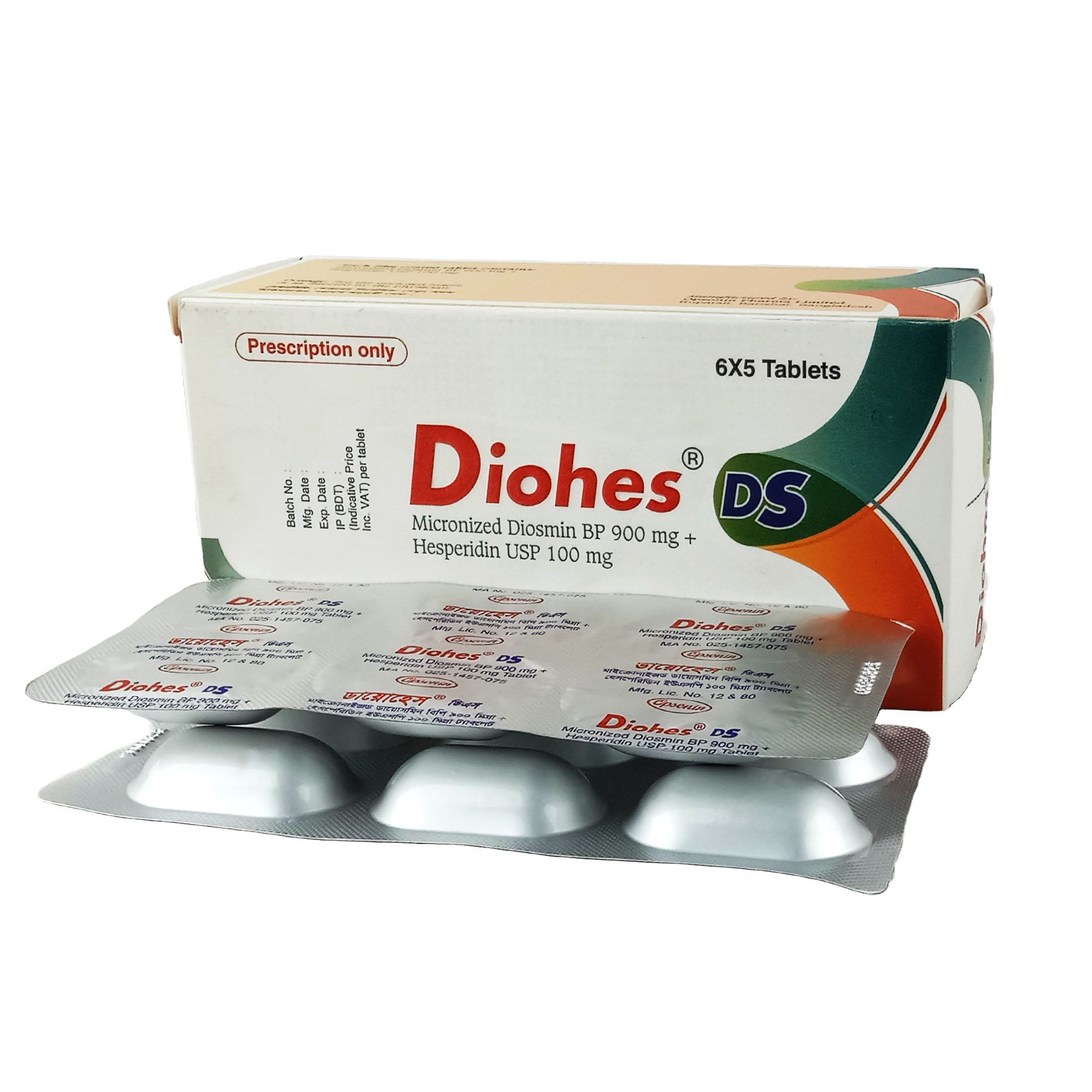 Diohes DS 900mg+100mg Tablet