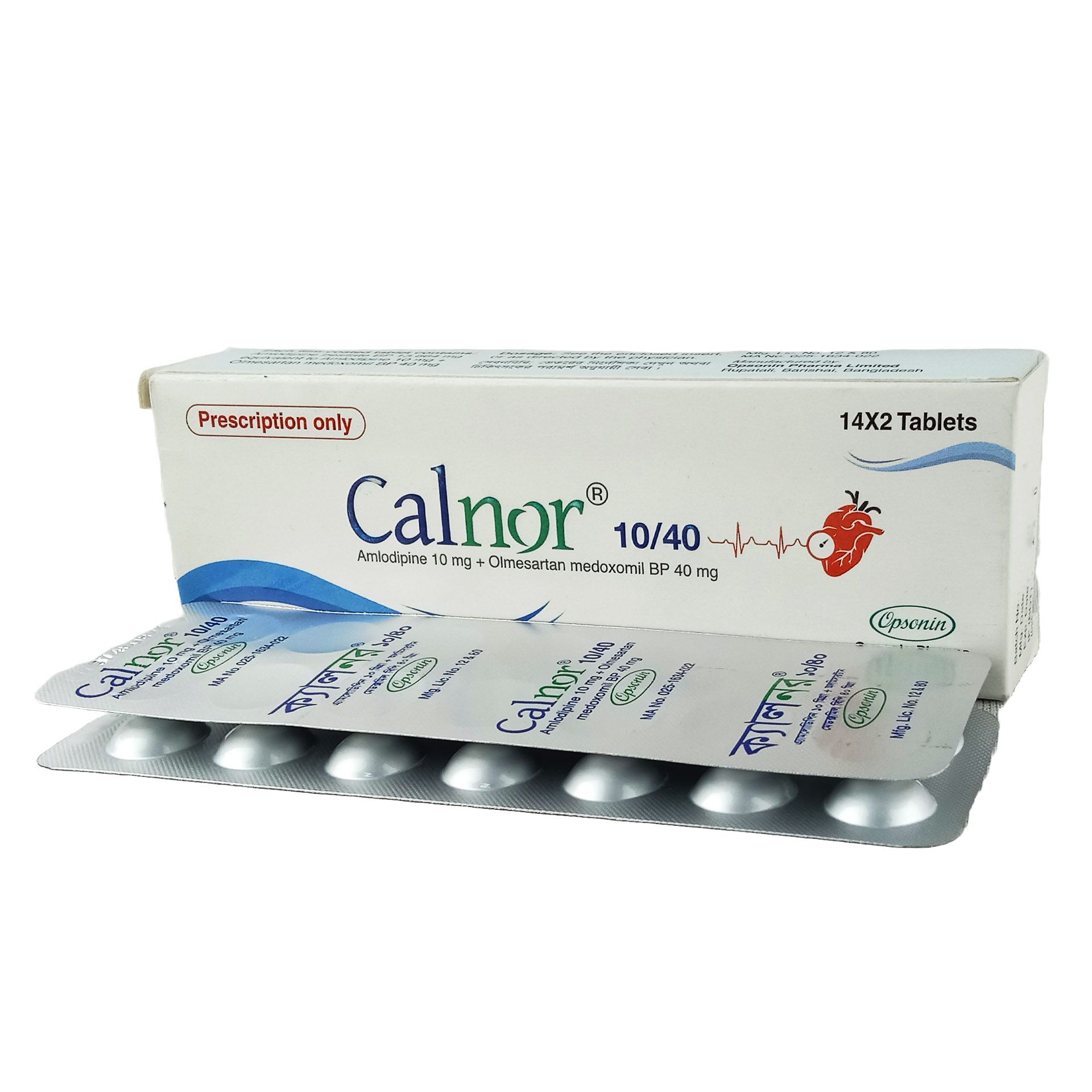Calnor 10/40 10mg+40mg Tablet