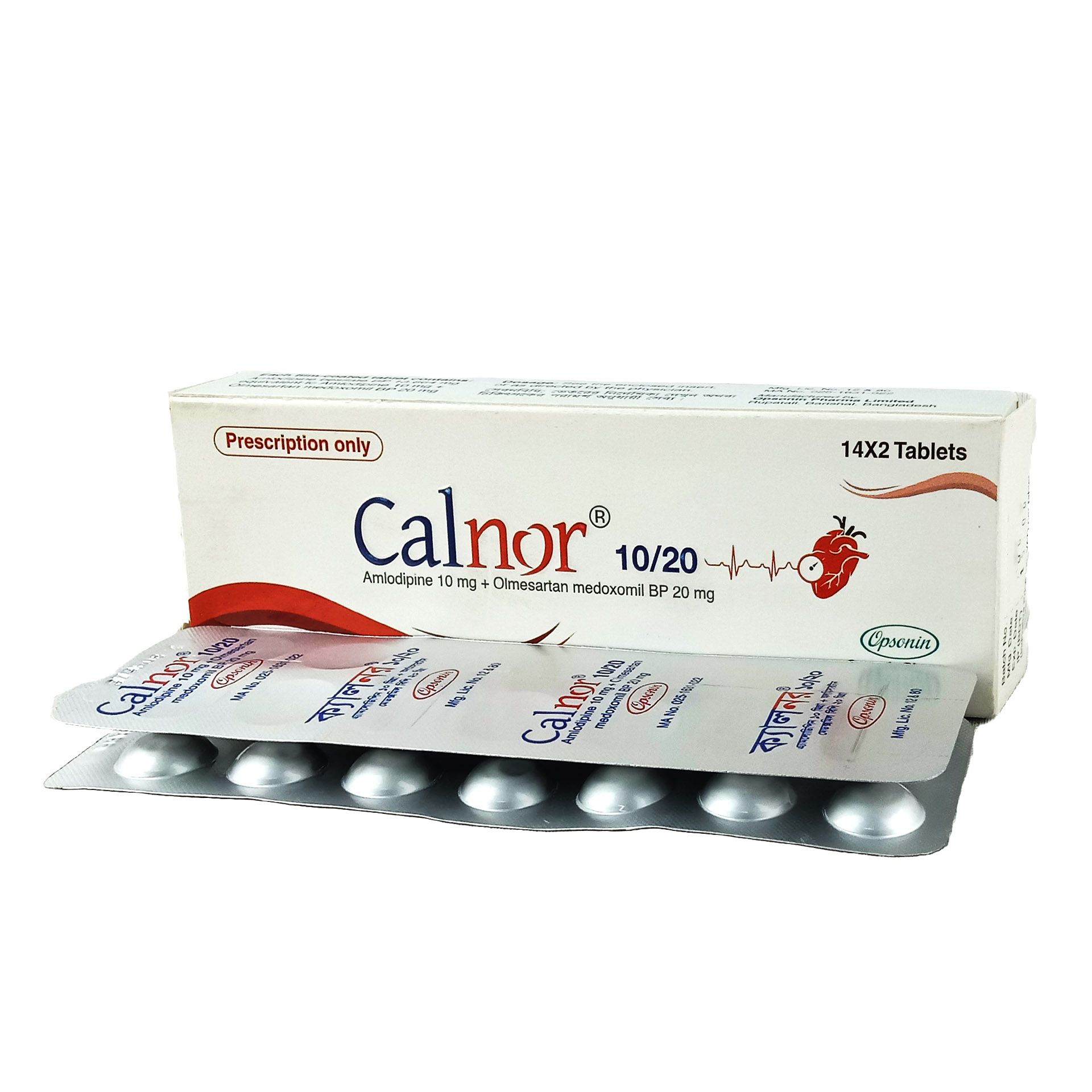 Calnor 10/20 10mg+20mg Tablet