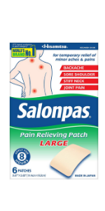 salonpas pain relieving patch large 6 count pack of 4
