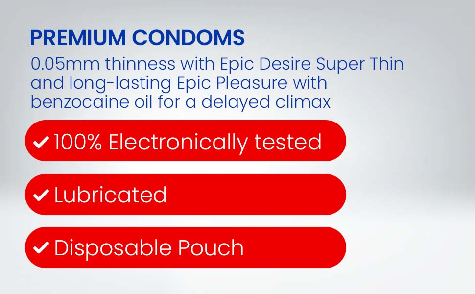 long lasting pleasure, super thin condom, intense love making, manforce epic condoms