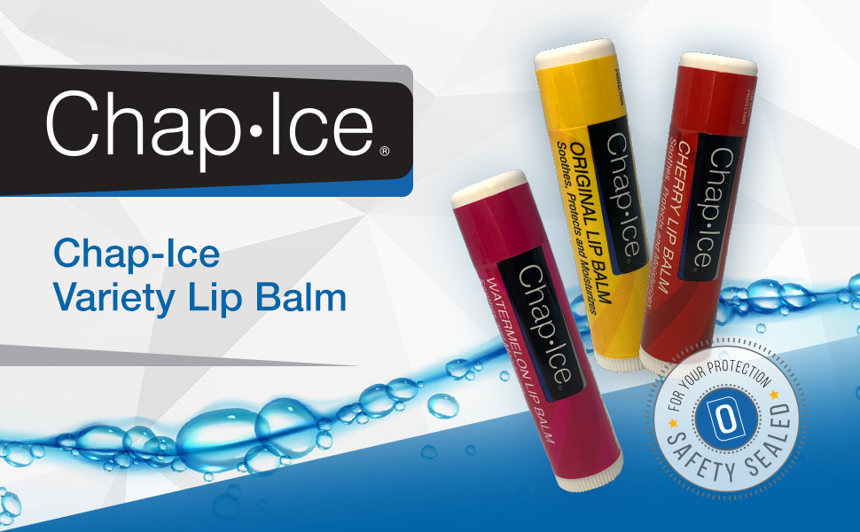 ChapIce Lip Balm Logo with Watermelon Flavored Lip Balm