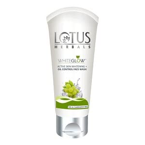 Lotus Herbals White Glow Active Skin Whitening and Oil Control Facewash