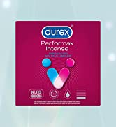 durex performax intense ribbed and dotted with delay lubricant condoms.  twenty four latex condoms.