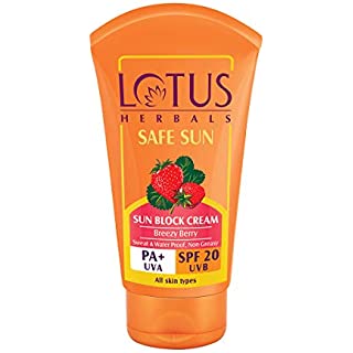 Lotus Herbals Safe Sun Block Cream SPF 20, 100g