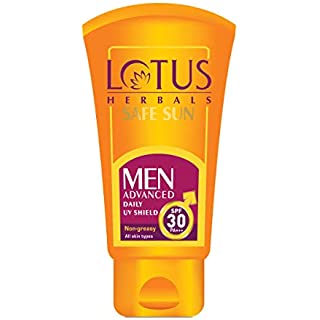 Lotus Herbals Safe Sun Men Sunscreen SPF 30 PA+++, 100g,White,LHR076100