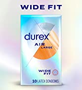 durex air wide fit ten latex condoms