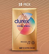 durex real feel regular fit non-latex ten polyisoprene condoms