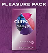 durex pleasure pack regular fit twelve latex condoms