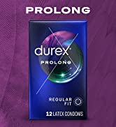 durex prolong regular fit twelve latex condoms