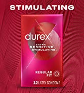 durex extra sensitive stimulating regular fit twelve latex condoms