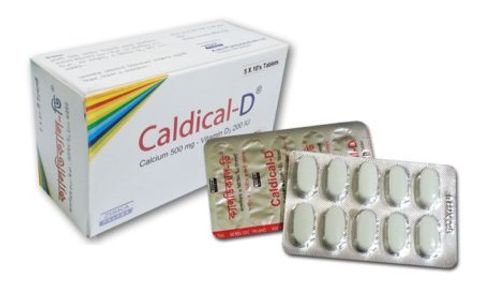 Caldical-D 500mg+200IU Tablet