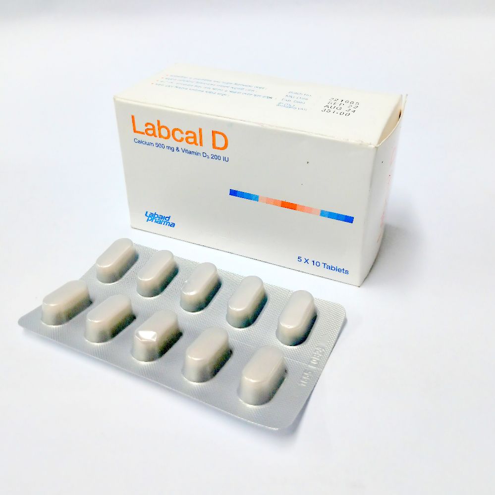 Labcal D 500mg+200IU Tablet