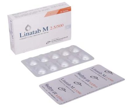 Linatab M 2.5mg+500mg Tablet
