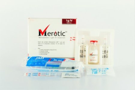 Merotic 1gm IV 1gm/vial Injection