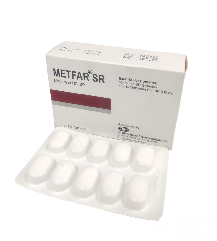 Metfar SR 500mg Tablet