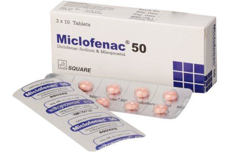 Miclofenac 50/200 50mg+200mcg Tablet
