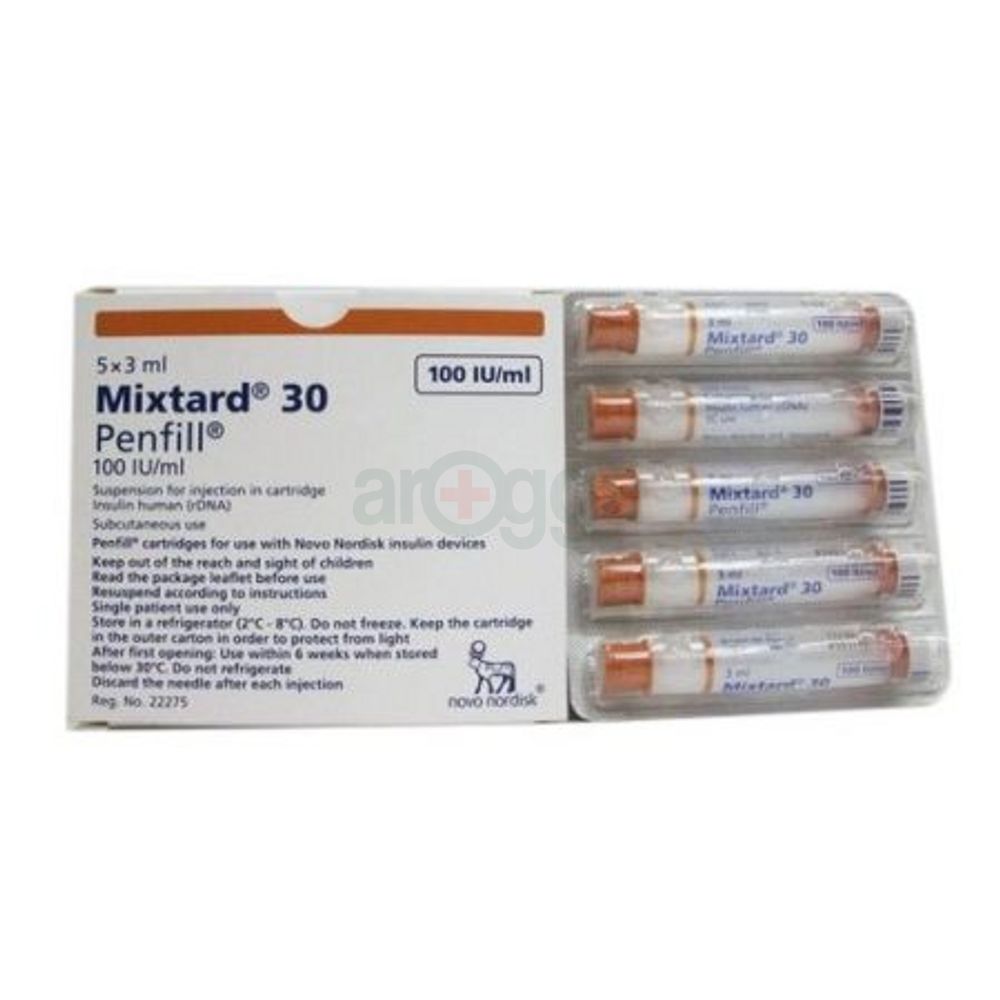 Mixtard 30 Penfill Injection 100IU/ml - medicine - Arogga - Online .