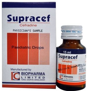 Supracef 125mg/1.25ml Pediatric Drops