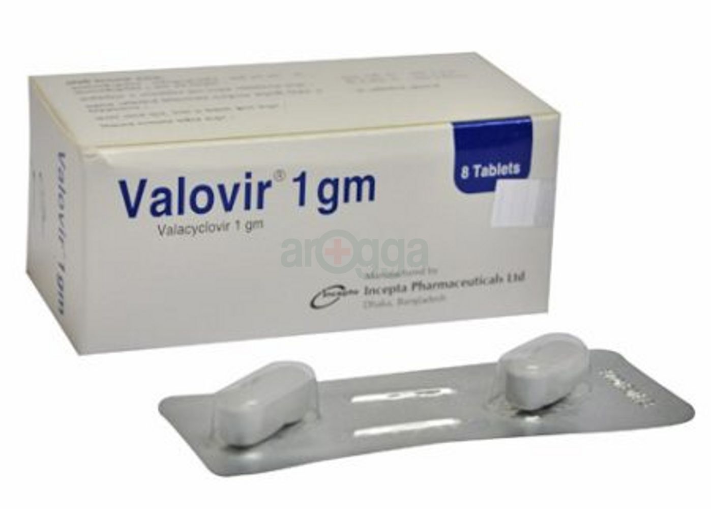 Valovir 1gm Tablet 1gm - medicine - Arogga - Online Pharmacy of Bangladesh