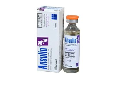 Ansulin 30/70 100IU Vial 100IU/ml Injection