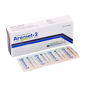 Aromet-2 500mg+2mg Tablet
