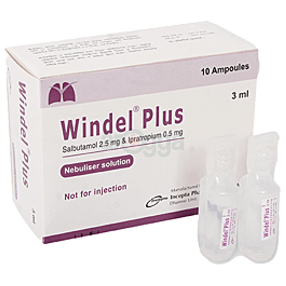 Windel Plus Nebuliser Solution 500mcg+2.5mg/3ml - medicine - Arogga