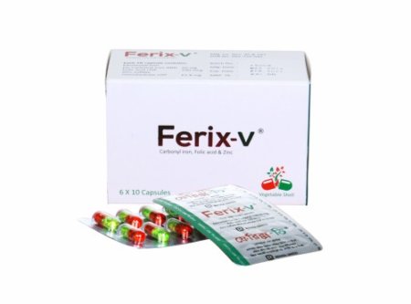 Ferix-V 50mg+0.50mg+61.80mg Capsule