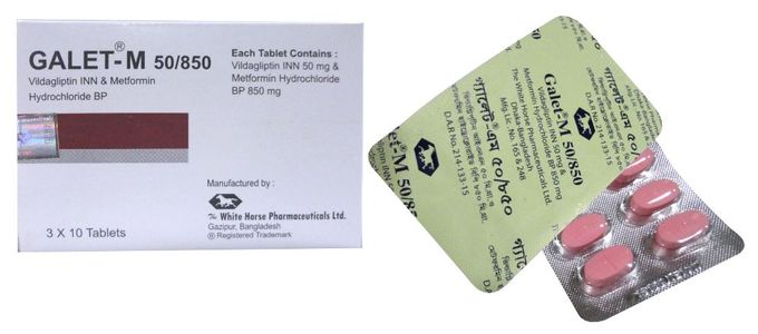 Galet-M 850mg+50mg Tablet