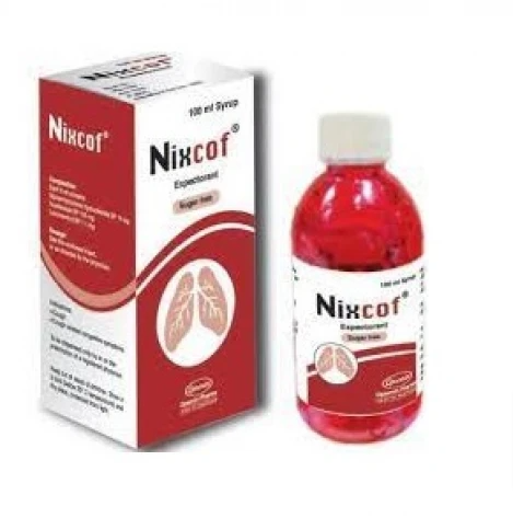 Nixcof 100mg+1.1mg+14mg/5ml Syrup