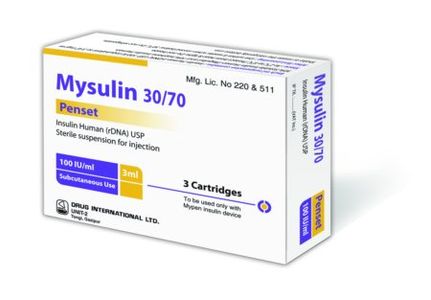 Mysulin 30/70 Penset 100IU/ml Injection