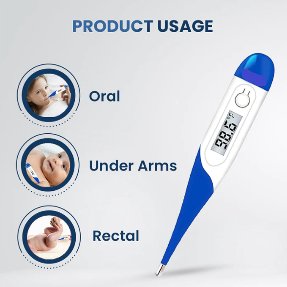 Digital Thermometer Oral Underarm Recta