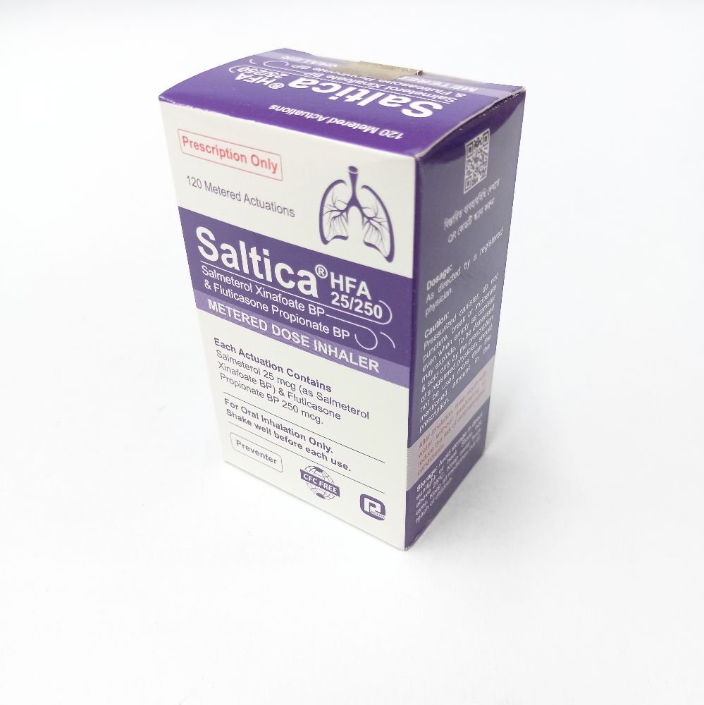Saltica 25/250 HFA 25mcg+250mcg Inhaler