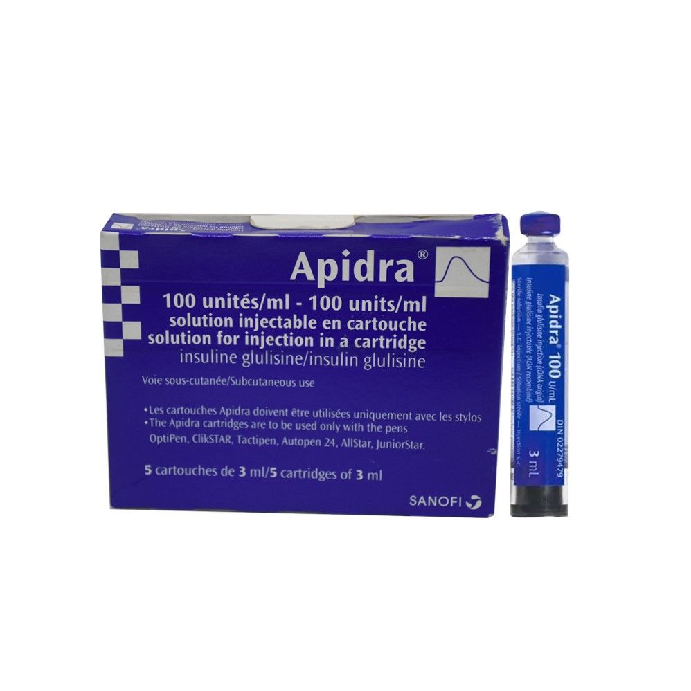 Apidra Cartidge 100IU/ml Injection