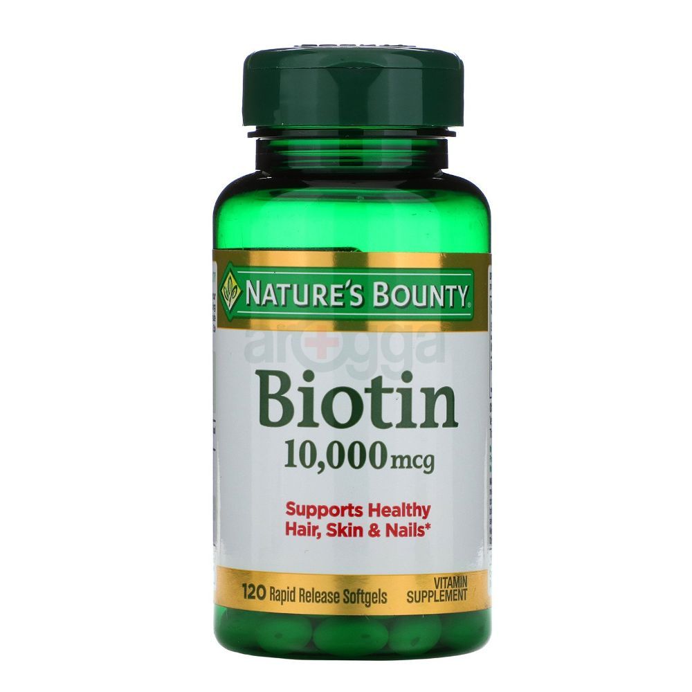 Nature's Bounty Biotin Supports Healthy Hair Skin Nails 10000mcg 120 ...