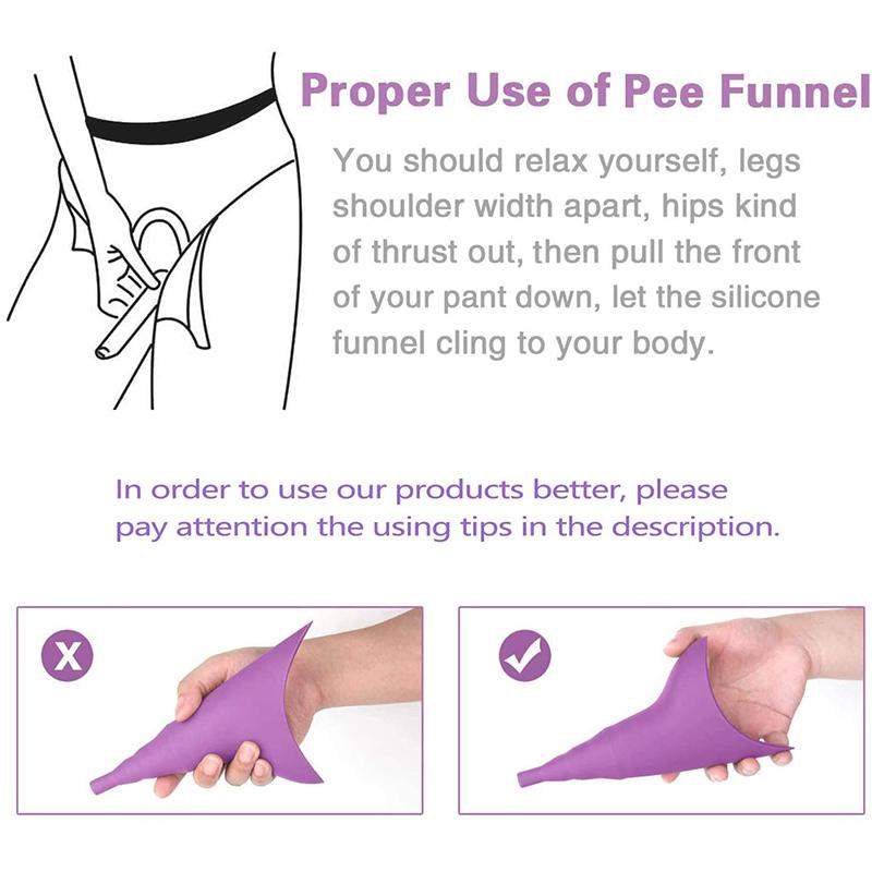 Silicone Pee Funnel For Women Standing Piss Female Urinal For