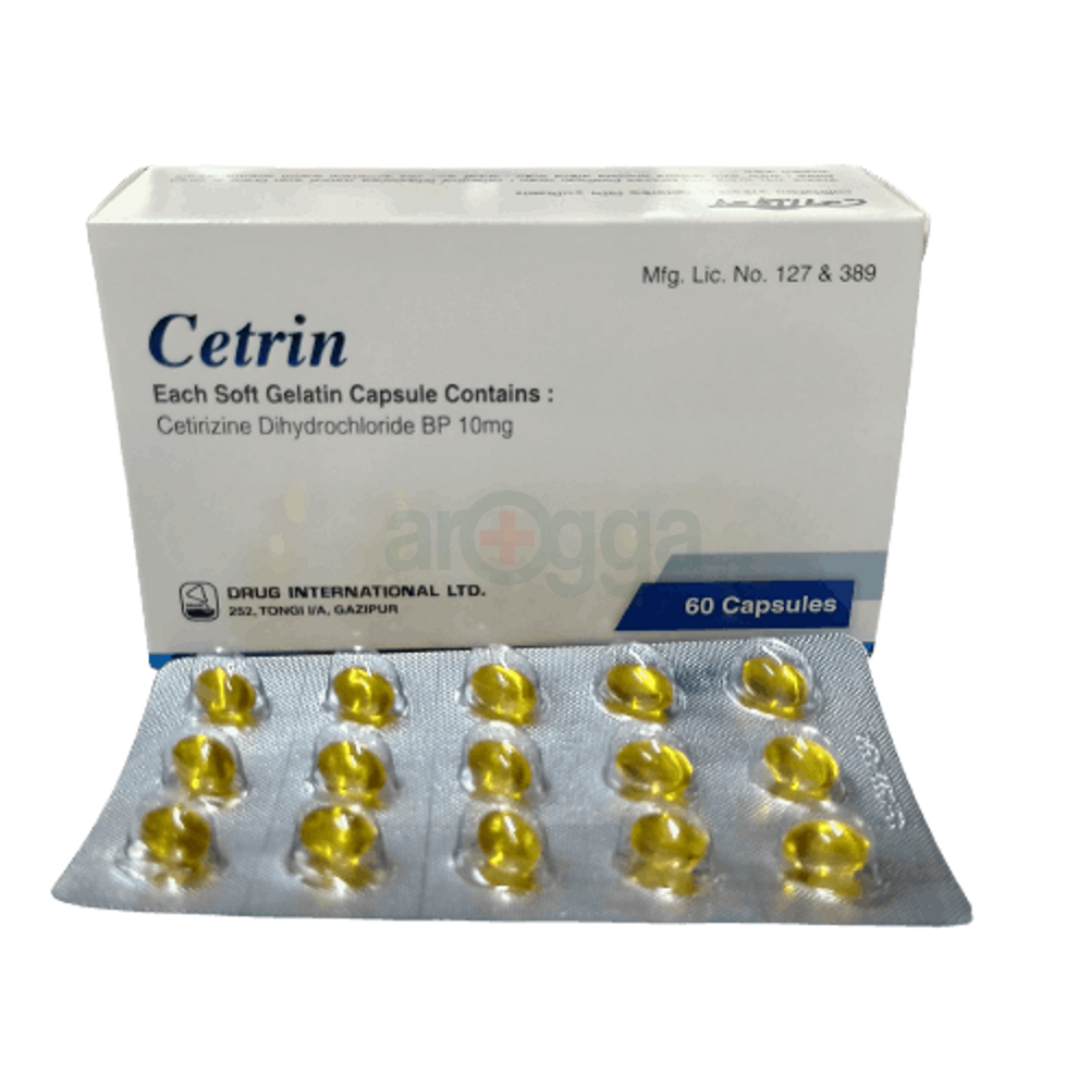 Cetrin Capsule Capsule 10mg Medicine Arogga Online Pharmacy Of