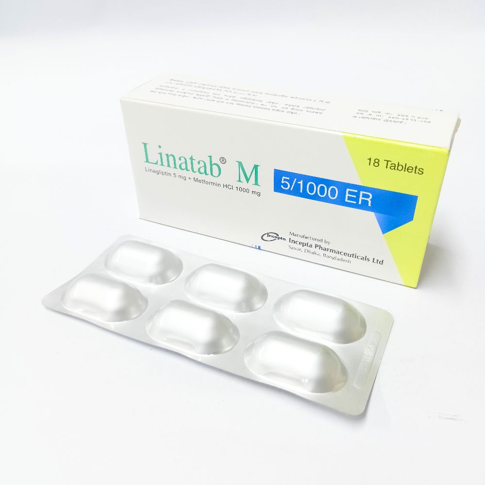 Linatab M 5/1000 ER 5mg+1000mg Tablet