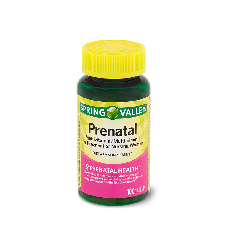 Spring Valley Prenatal Multivitamin Multimineral For Pregnant Or Nursing Women 100 Tablets  Tablet