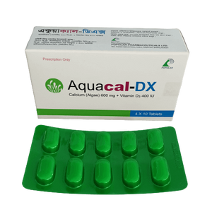 Aquacal-DX 600mg+400IU Tablet