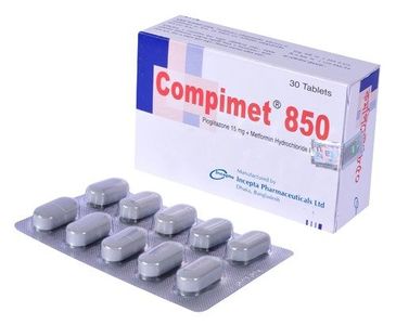 Compimet 850mg+15mg Tablet