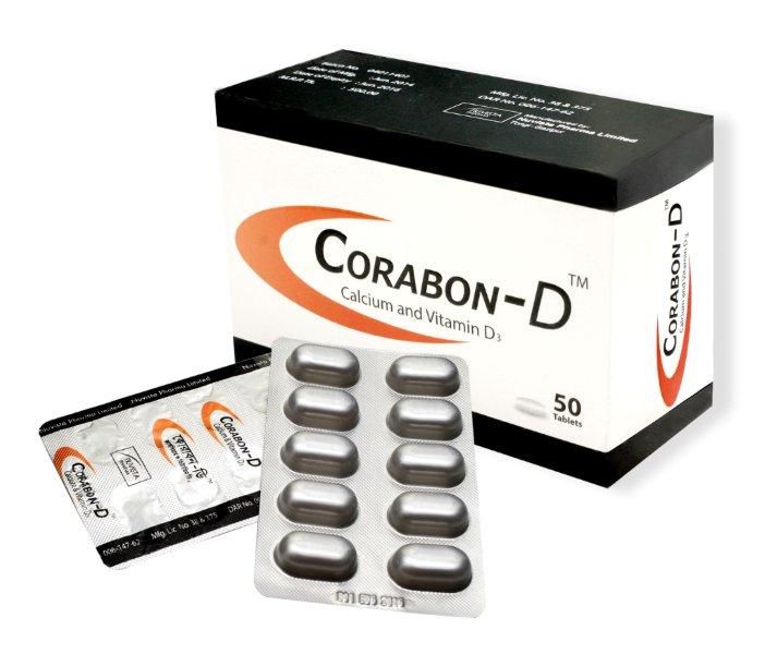 Corabon-D 500mg+200IU Tablet