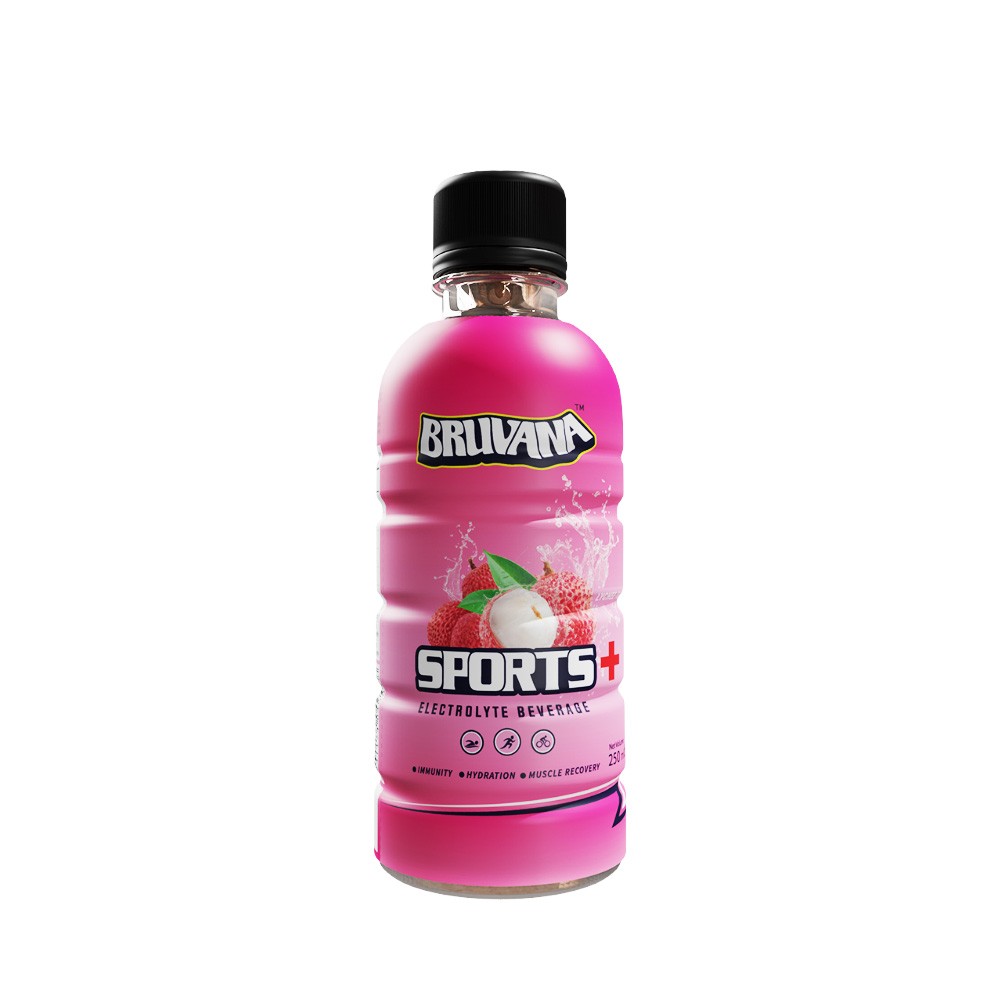 Bruvana Sports+ Electrolyte Beverage (Litchi Flavor) - Arogga Ltd