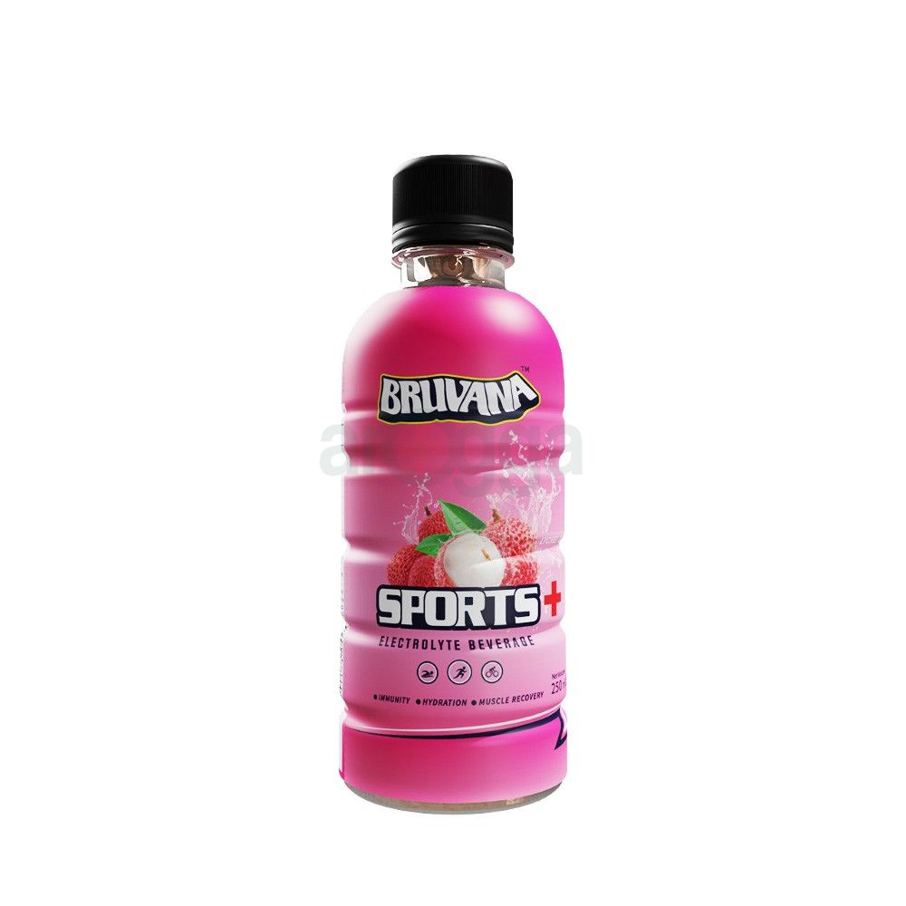 Bruvana Sports+ Electrolyte Beverage (Litchi Flavor) Liquid 250ml ...