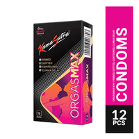 KamaSutra Orgasmax Ultimate 5 in 1 Dotted ,Ribbed, Contoured, Delay,  Flavoured Condom - 12Pcs Pack(India)