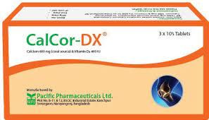 Calcor-DX 600mg+400IU Tablet